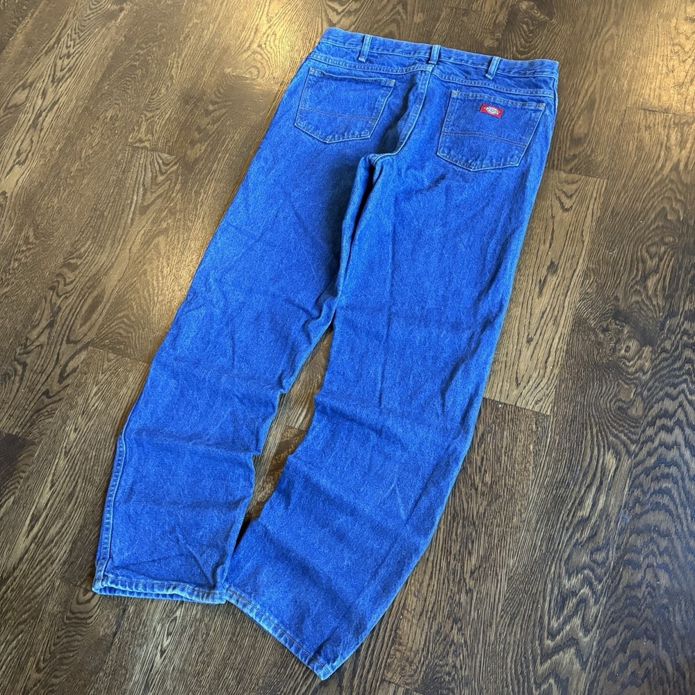 Vintage Dickies Jeans Men's 38x34 Blue Denim Workwear Work 90s Grunge Y2K